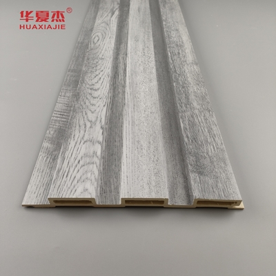 Grosir Desain Kayu Abu-abu Panel Wpc Fluted Dekorasi Dinding Untuk Rumah Panel Dinding Wpc Mewah