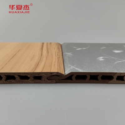 2024 New Design Sliver Luxury Pattern / Nature Woodgrain Wpc Panel Untuk Dekorasi Dinding