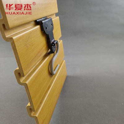ISO Putih Kayu PVC Slatwall Panel / Kayu Plastik Slotted Wall Board