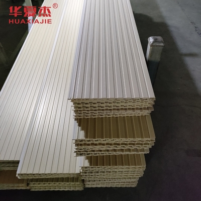 Plastik kayu komposit kamar mandi wall cladding lembaran, dekorasi plastik cladding untuk langit-langit
