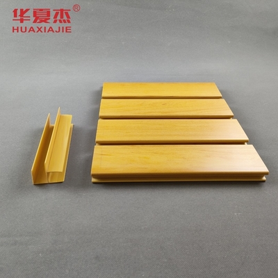 Panel Dinding Penyimpanan Pvc Slatwall Pvc Yang Kuat Cetakan Dekoratif 4ft 8ft