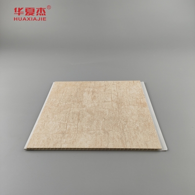 Biaya pabrik harga hot stamping pvc panel dinding wpc pvc panel langit-langit desain bambu untuk dekorasi interior
