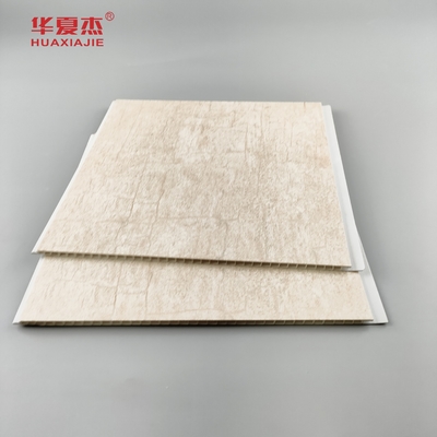Biaya pabrik harga hot stamping pvc panel dinding wpc pvc panel langit-langit desain bambu untuk dekorasi interior