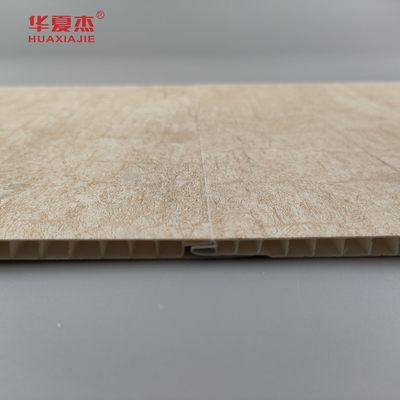Biaya pabrik harga hot stamping pvc panel dinding wpc pvc panel langit-langit desain bambu untuk dekorasi interior