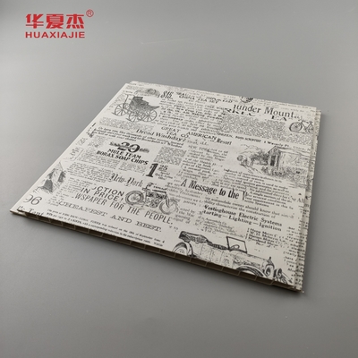 Panel laminasi pvc klasik tahan lama gaya kuno panel langit-langit pvc dekorasi dinding dalam ruangan