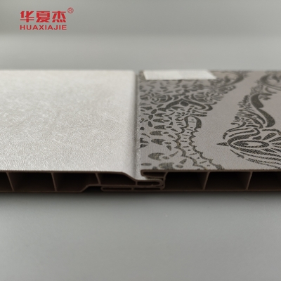 Desain Mewah Pvc Panel Dinding Laminasi 60% Kandungan PVC Anti Goresan Pvc Panel Dekorasi Untuk Dinding