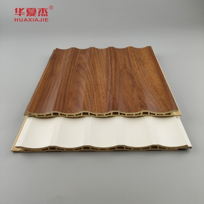Panel dinding Wpc berlapis Panel PVC bergelombang Panel Wpc kayu putih Biji Panel Rumah / Dekorasi kantor