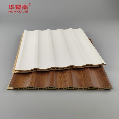 Panel dinding Wpc berlapis Panel PVC bergelombang Panel Wpc kayu putih Biji Panel Rumah / Dekorasi kantor