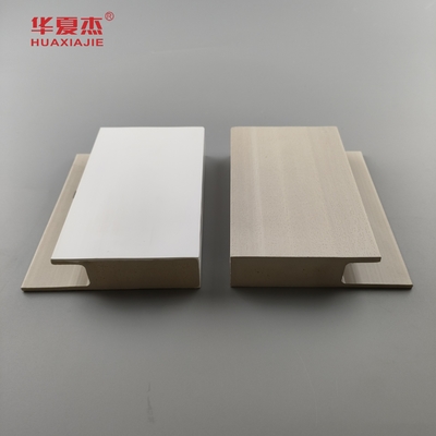 Kap putih tahan lama Flat Casing J Channel White Smooth Surface Wpc Door Frame Dekorasi dalam ruangan