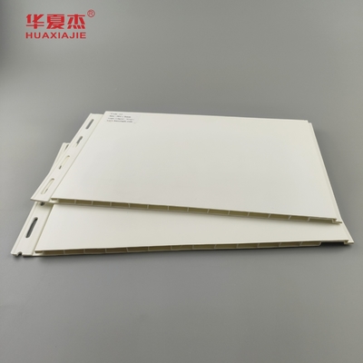 Panel langit-langit pvc desain modern panel dinding 12 'warna putih lembaran pvc dekorasi bangunan dalam ruangan