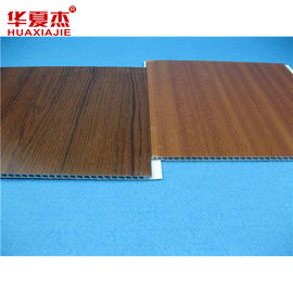 Waterproof Strip PVC Panel langit-langit kayu butir panel dinding PVC Untuk perumahan 1.5kg/m2