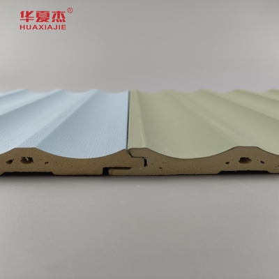 Panel dinding Wpc berlapis Panel PVC berwarna hijau biru Dekorasi bangunan