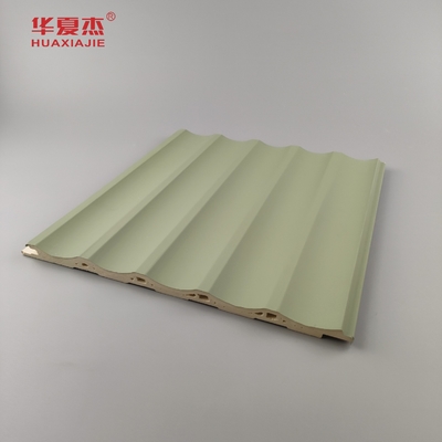 Panel dinding Wpc berlapis Panel PVC berwarna hijau biru Dekorasi bangunan