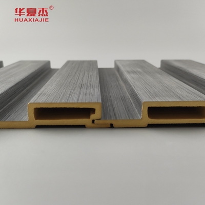 Produk Baru Wpc Fluted Wall Panel Laminasi Kayu Biji Wpc Panel Instal Mudah Dekorasi Dinding Indoor