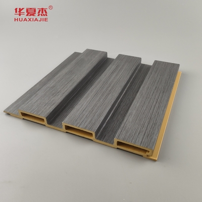 Produk Baru Wpc Fluted Wall Panel Laminasi Kayu Biji Wpc Panel Instal Mudah Dekorasi Dinding Indoor