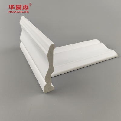 Produk baru 19/32 x 2-23/32 kolonial casing pvc skirting papan dasar warna putih untuk dekorasi bangunan