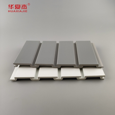 Grosir panel dinding pvc slate panel garasi putih dan abu-abu dekorasi dinding tahan air di luar