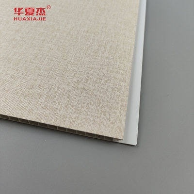 Desain baru laminasi panel dinding pvc 250x5mm panel langit-langit kayu biji dekorasi dalam dan luar