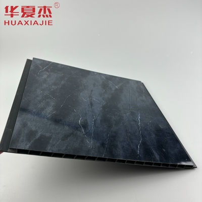 Penjualan terbaik cetak kertas marmer pvc hitam gloss tinggi panel dinding pvc dan panel langit-langit dekorasi apartemen