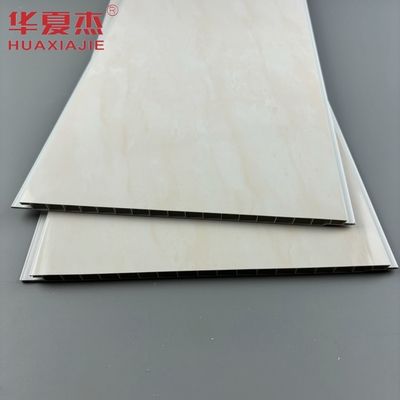 Panel dinding pvc marmer kuning berkualitas tinggi 250x8mm mudah dipasang panel langit-langit pvc untuk dekorasi kamar mandi