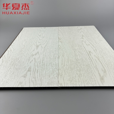 Paling laris laminasi putih pvc panel dinding simulasi kayu biji pvc panel dekorasi langit-langit untuk apartemen