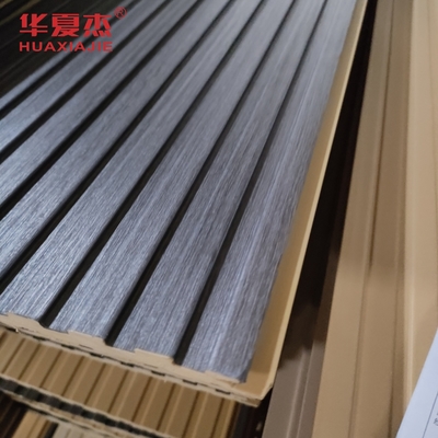 jual panas panel dinding wpc berbentuk U laminasi gelap panel langit-langit wpc interior dan dekorasi eksterior