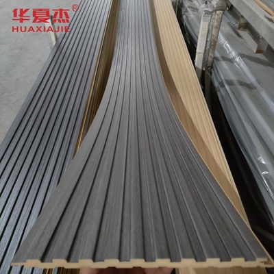 jual panas panel dinding wpc berbentuk U laminasi gelap panel langit-langit wpc interior dan dekorasi eksterior