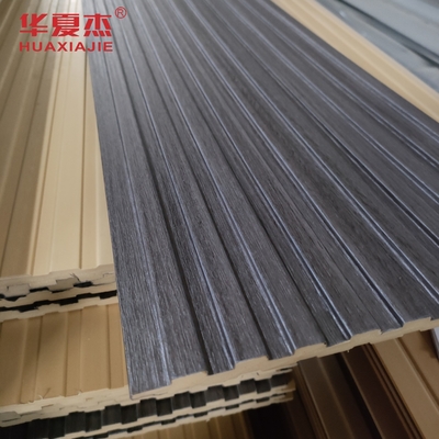 jual panas panel dinding wpc berbentuk U laminasi gelap panel langit-langit wpc interior dan dekorasi eksterior