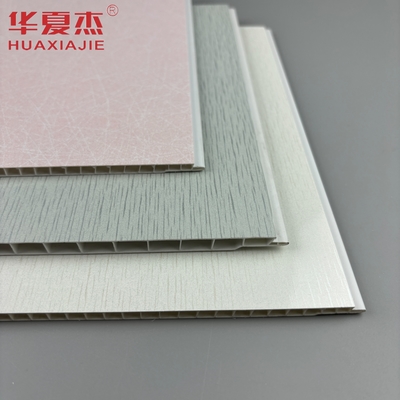 Baseplate Putih Dengan Pola Metallik Perak Pvc Panel Dinding Dekorasi Langit-langit Pvc Panel Untuk Apartemen