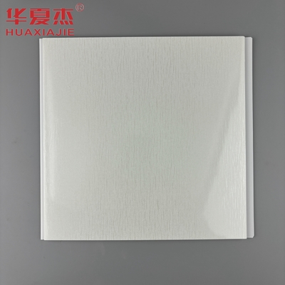 Baseplate Putih Dengan Pola Metallik Perak Pvc Panel Dinding Dekorasi Langit-langit Pvc Panel Untuk Apartemen