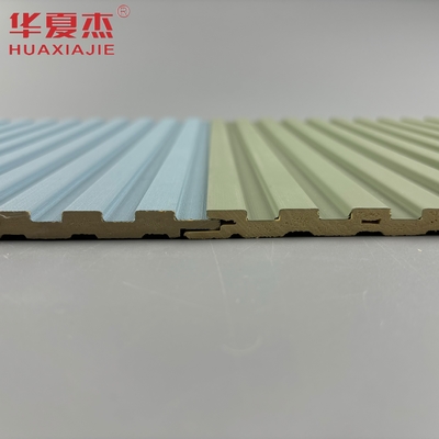 panel dinding wpc berlapis hijau dan biru panel wpc papan dekorasi interior