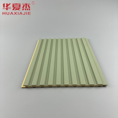 panel dinding wpc berlapis hijau dan biru panel wpc papan dekorasi interior