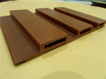 Harga yang bagus Butir Kayu Tahan Api Dicetak Panel Dinding WPC Untuk Dekorasi 198 * 16mm on line