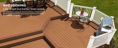 Harga yang bagus Solid WPC Decking Komposit Instalasi Cepat Dan Sederhana on line