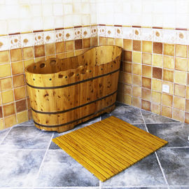 Harga yang bagus Disesuaikan WPC Wood Shower Floor WPC Kamar Mandi Decking 60cm x 40cm on line