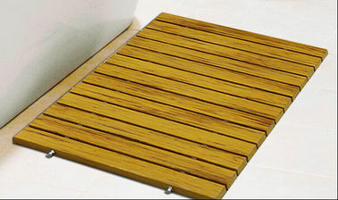 Harga yang bagus Rectangular Wood Plastic Decking Composite WPC Shower Mat 80cm x 60cm on line