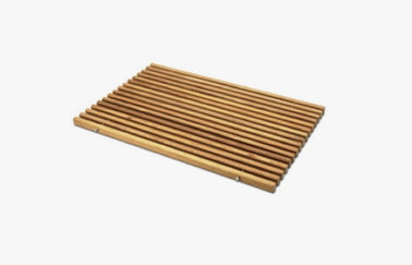 Harga yang bagus 60cm * 80cm Skidproof WPC Beech Embossed Mat Untuk Kamar Mandi Instalasi Mudah on line