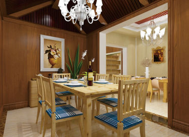 Harga yang bagus Latar Belakang Ruang Makan Panel Dinding Terpadu Komposit WPC Wall Cladding on line