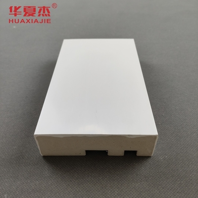 Harga yang bagus Kusen Pintu WPC Warna Butir Kayu Bentuk Persegi Persegi Panjang Putih Cape Flat Casing on line