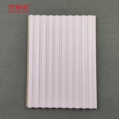 Harga yang bagus WPC Fluted Wall Panel Pink Dekorasi Wall Panel Untuk Bahan Rumah on line
