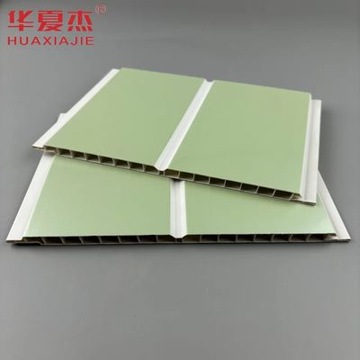 Panel Dinding PVC Tahan Air 200mm Hijau Hot Stamping Panel PVC Dekorasi Rumah