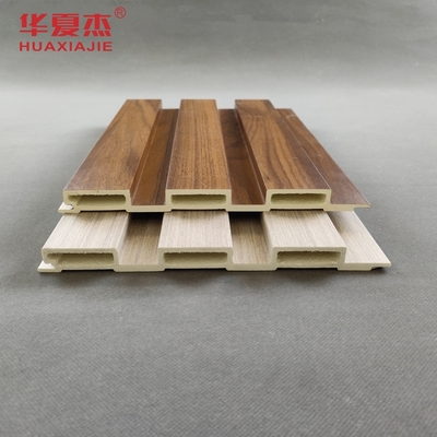 Harga yang bagus Panel WPC Tahan Air Dekorasi Hotel Panel Dinding Bergelombang WPC Butiran Kayu Laminasi Dengan Panjang 2.9m / 3m / Disesuaikan on line