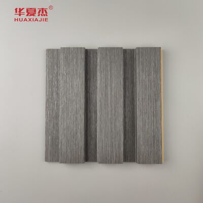 Harga yang bagus Laminasi Wpc Fluted Wall Panel Kayu Grain Wpc Panel Dekorasi dinding dalam ruangan on line