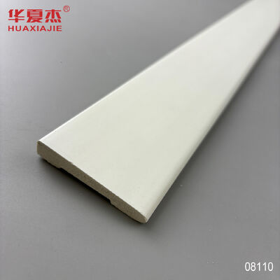Harga yang bagus Grosir Populer 11/32x2-1/8 Bevel Casing Pvc Base White Board Waterproof Skirting Pvc Dekorasi Rumah on line