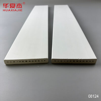 Harga yang bagus Produk Baru Ledakan PVC Trim Profil 15/32 X 3-1/2 Papan 89x12mm Cetakan Desain Putih awet ramah lingkungan on line