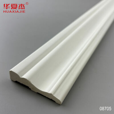 Kualitas Pabrik Penjualan Langsung 19/32x2-23/32 Colonial Casing Putih permukaan halus Pvc Skirting Pvc Baseboard pabrik
