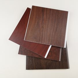 Panel Dinding PVC Warna Kayu Gelap, Pvc Dinding Cladding Untuk Hotel Atau Rumah