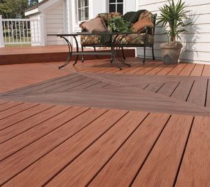 Harga yang bagus Lingkungan Wpc Komposit Decking Boarding Resist UV Dan anti slip on line
