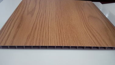 Harga yang bagus Laminasi panel dinding palsu UPvc plastik dengan biji-bijian kayu on line