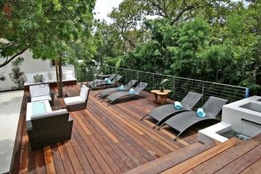 Harga yang bagus Luar WPC Decking ASA Co-ekstrusi, tahan api buatan Decking on line